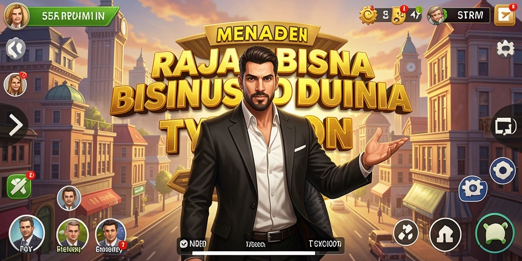 Tampilan gameplay seru dari 55RP dengan elemen Tycoon yang menantang.