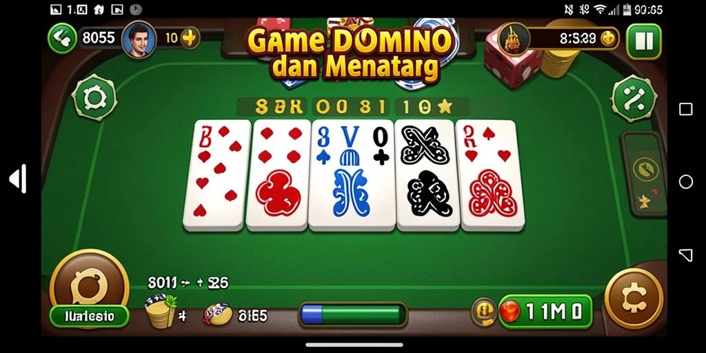 Screenshot dari gameplay menarik game Domino 8055.
