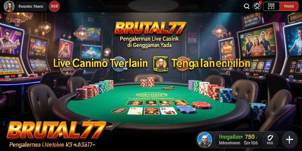 Tampilan gameplay Live Casino yang menarik di BRUTAL77.