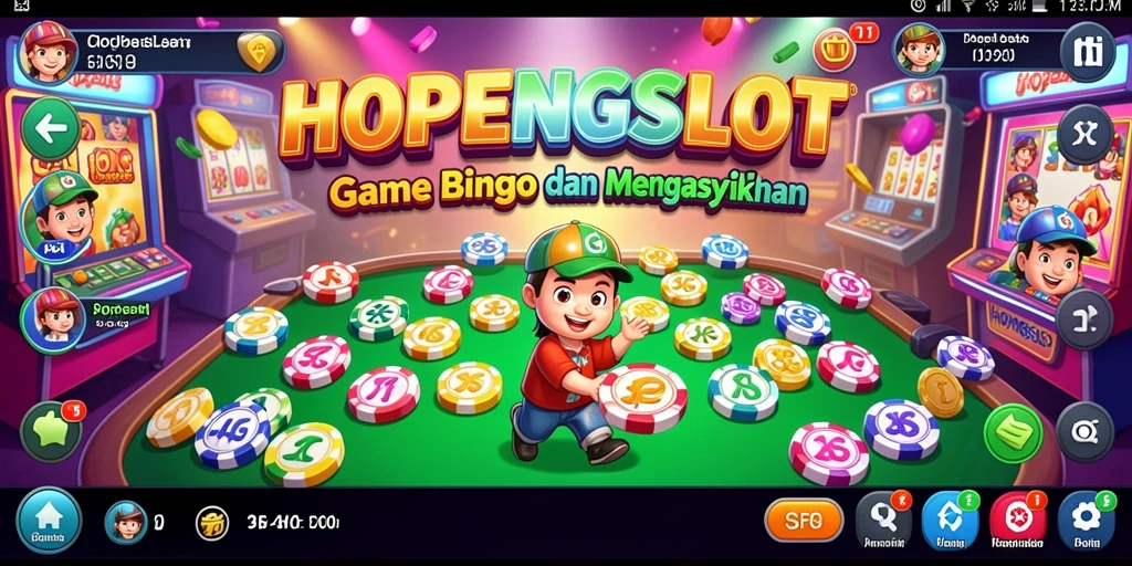 Tampilan gameplay HOPENGSLOT menampilkan keseruan bermain Bingo.