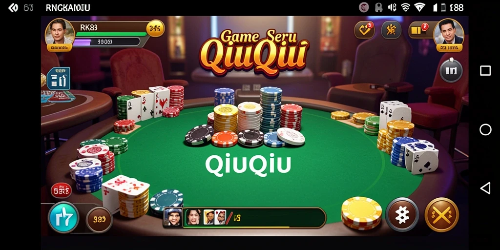 Tampilan gameplay QiuQiu yang menarik dan penuh warna.
