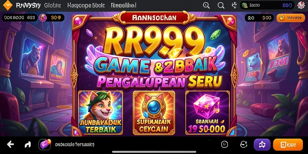 Tampilan gameplay seru dari RR999 yang menampilkan gulungan berputar.
