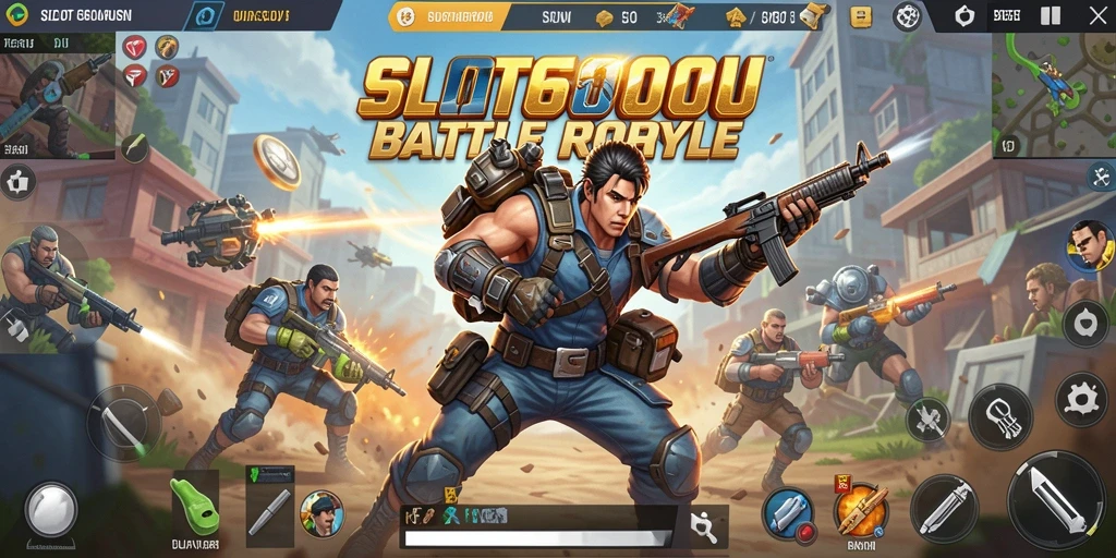 Tampilan seru gameplay <strong>SLOT6000</strong> dalam mode Battle Royale.