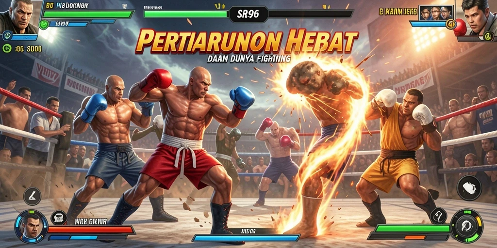 Tangkapan layar SR996 yang menunjukkan aksi pertarungan yang intens.