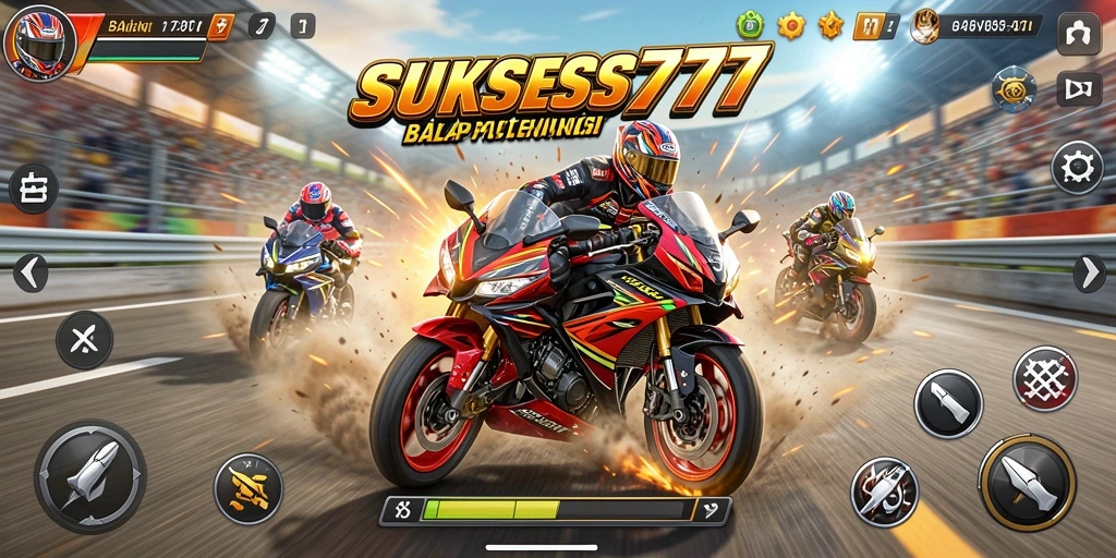 Gameplay balap motor yang seru dan mendebarkan di SUKSES777.