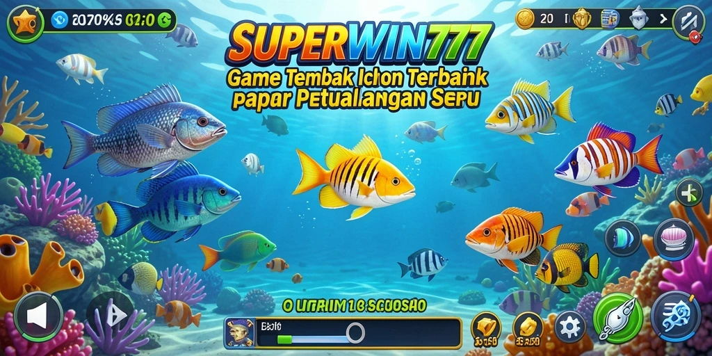 Tangkapan layar gameplay SUPERWIN777 yang seru saat berburu ikan.